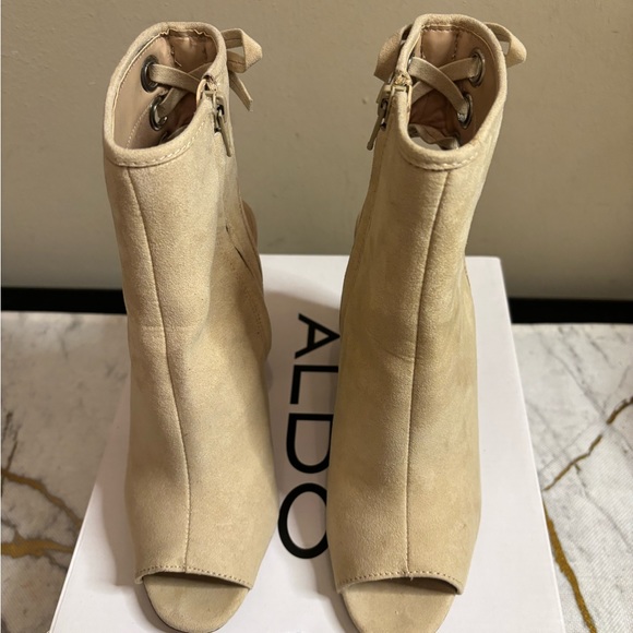 Aldo open toe sling back booties; nice, classy, and comfortable; inside zipper - Picture 7 of 16